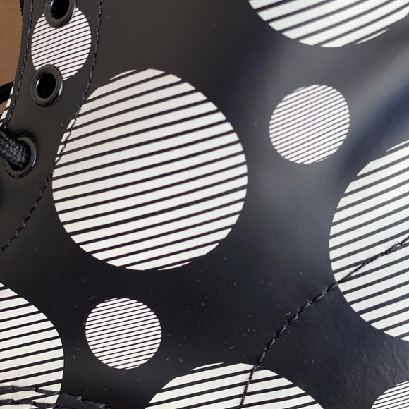 Dr martens polka dot lace up combat leather boot size US7 - Picture 3 of 6